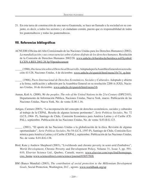 Memoria de la V Conferencia Nacional sobre Derechos Humanos