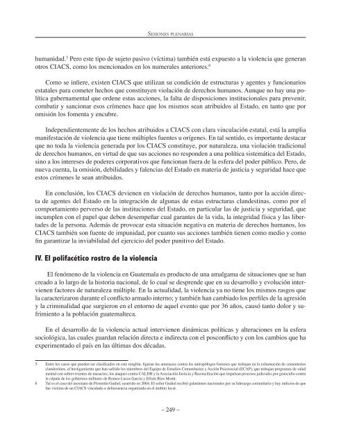 Memoria de la V Conferencia Nacional sobre Derechos Humanos