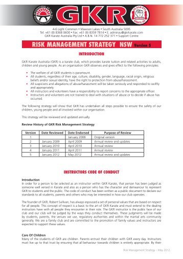 Risk Management_NSW - GKR Karate
