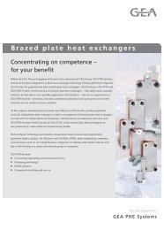 Brazed plate heat exchangers - GEA PHE Systems