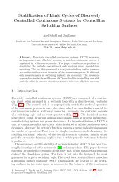 Stabilization of Limit Cycles of Discretely Controlled Continuous ...