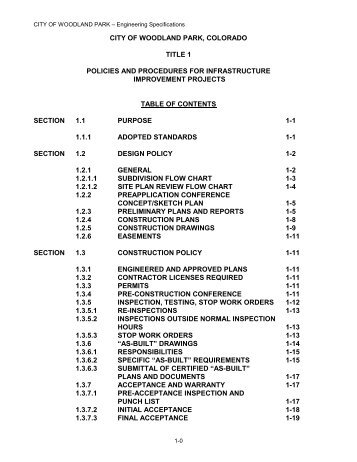 Title 1 - Policies & Procedures - City of Woodland Park