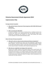 Victorian Government Schools Agreement 2013 - Australian ...