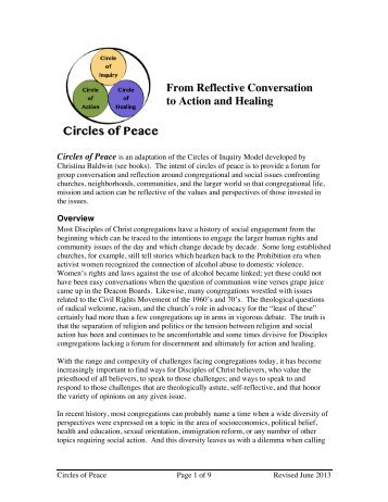 Circles of Peace Model - Christian Church (Disciples of Christ)
