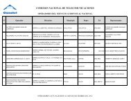 COMISION NACIONAL DE TELECOMUNICACIONES - Comisión ...