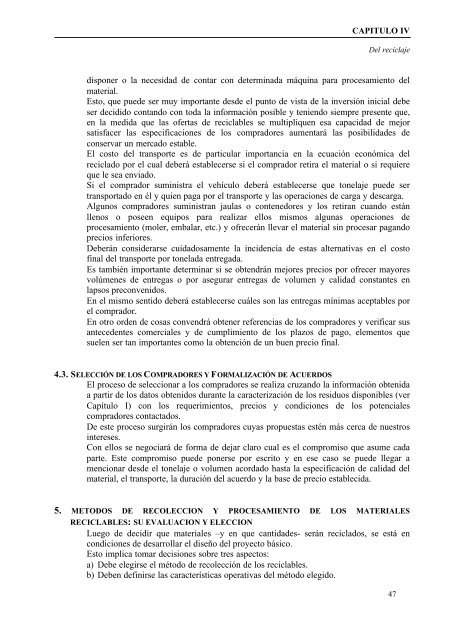 Manual operativo de valorizaciÃ³n de residuos sÃ³lidos ... - BVSDE