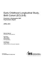 Early Childhood Longitudinal Study Birth Cohort (ECLS-B ...