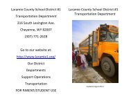 Parent/Student Handbook - Laramie County School District #01