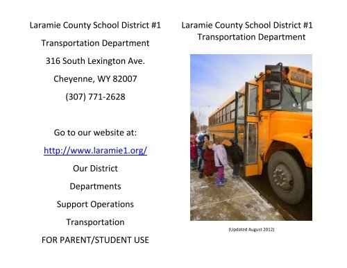 Parent/Student Handbook - Laramie County School District #01