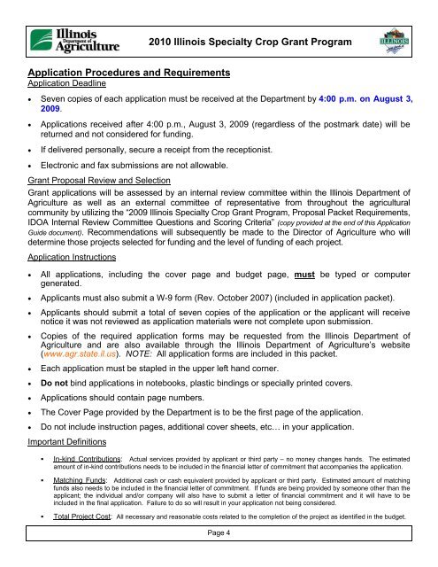 Application (pdf) - Illinois Department of Agriculture