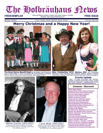 Saturday, October 20 , 2012 - Hofbräuhaus News