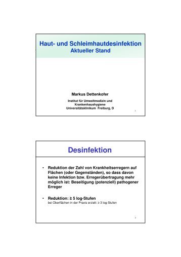 Haut-und Schleimhautdesinfektion - SGSH