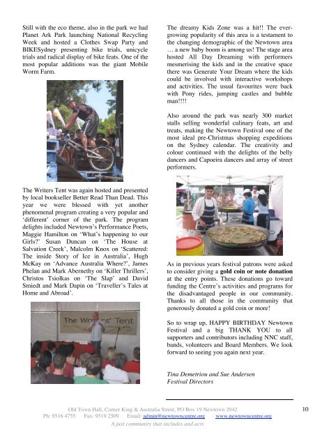 December 2008 - January 2009 Newsletter - Newtown ...