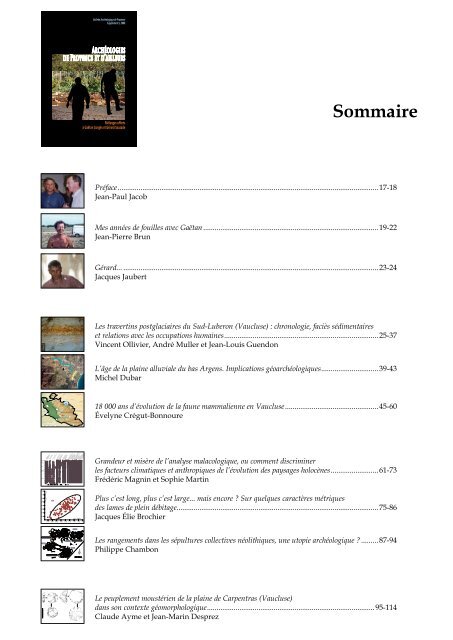 sommaire (PDF) - Aix-Marseille I