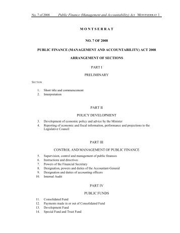 Public Finance (Management and Accountability) Act - Ministry of ...