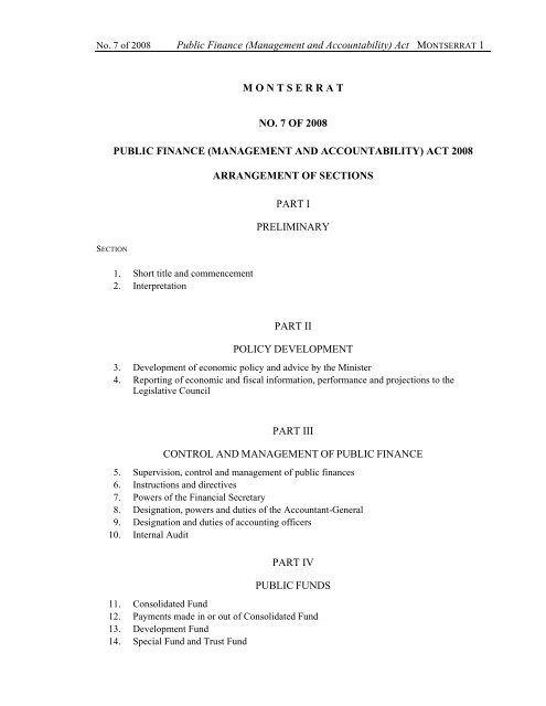 Public Finance (Management and Accountability) Act - Ministry of ...