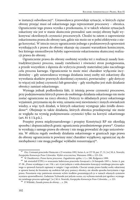 Rocznik Administracji i Prawa rok IX 2009 - WyÅ¼sza SzkoÅa Humanitas