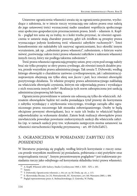 Rocznik Administracji i Prawa rok IX 2009 - WyÅ¼sza SzkoÅa Humanitas