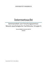 Seminararbeit Internetsucht - UniversitÃ¤t Innsbruck