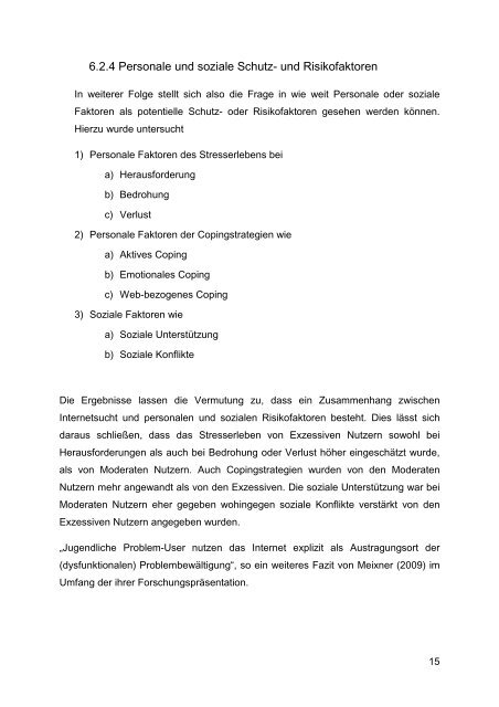 Seminararbeit Internetsucht - UniversitÃ¤t Innsbruck