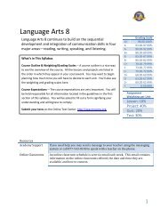 Language Arts 8 - Alpha Omega Academy