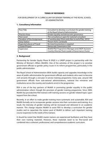 Term of Reference.pdf - United Nations in Cambodia