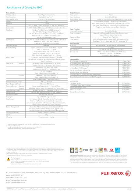 Xerox ColorQube 8900 Color Multifunction Printer - Fuji Xerox Printers