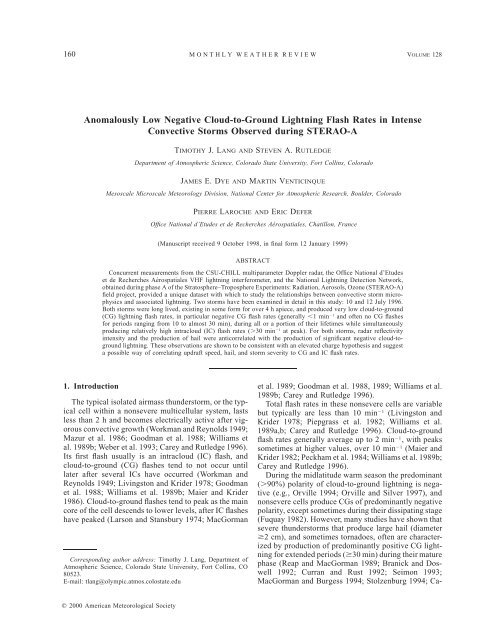 Lang et al. 2000 - CSU Radar Meteorology Group - Colorado State ...