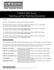 LS840-LS842 Series Ordering and Part Marking Information - Linear ...