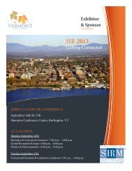HR 2013 - SHRM Vermont State Council
