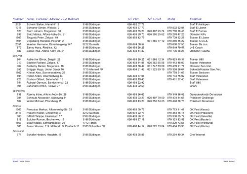 SC DÃ¼dingen Personal Liste pro Ressort