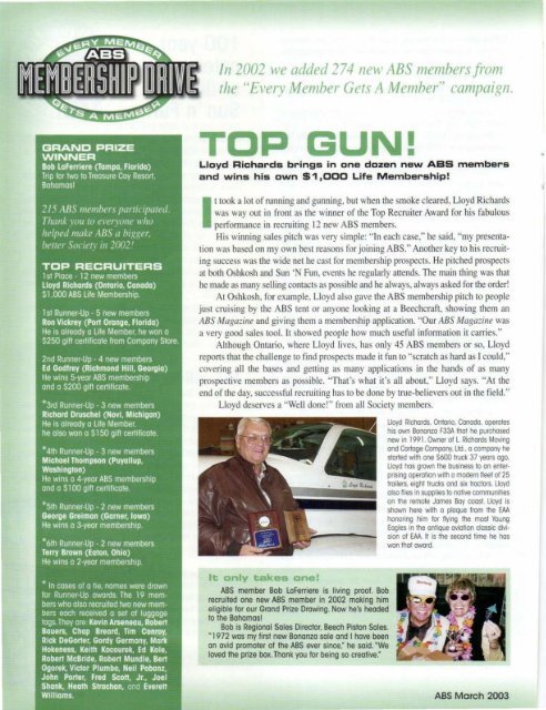 March 2003 - American Bonanza Society