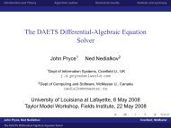 The DAETS Differential-Algebraic Equation Solver