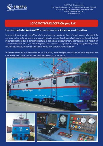 Fisa prezentare locomotiva electrica 5100 KW - Remarul
