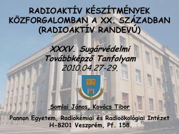 Radioaktív készítmények közforgalomban a XX. Században