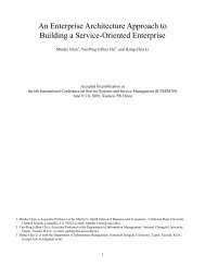 An Enterprise Architecture Approach to Building a Service-Oriented ...
