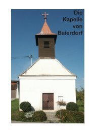 Die Kapelle von Baierdorf - Pfarre Ravelsbach