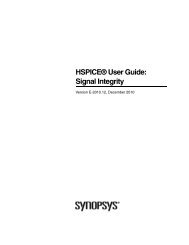HSPICE User Guide - Department of Electrical, Computer, and ...
