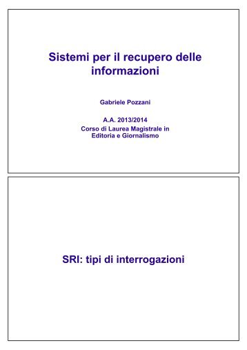 Tipi di Query (pdf, it, 235 KB, 10/9/13)