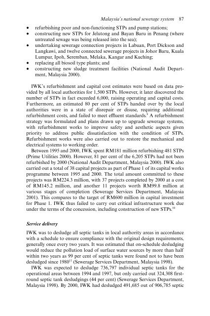 PRIVATIZATION Privatization in Malaysia, Regulation, rent-seeking and policy failure