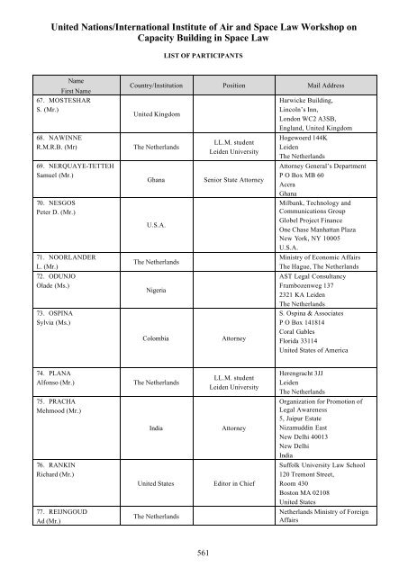 Electronic Proceedings - United Nations Office for Outer Space Affairs