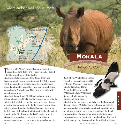 View the Mokala National Park e-brochure - SANParks