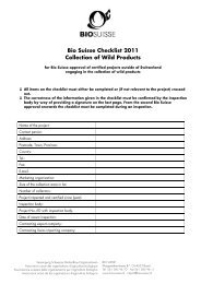 Bio Suisse Checklist 2011 Collection of Wild Products - Honduras Si ...