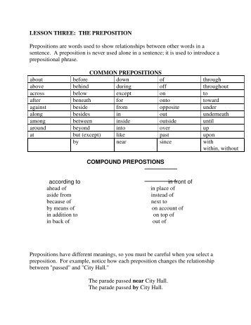 Prepositions Worksheets - Mona Shores Blogs