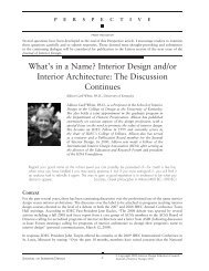 What's in a Name? Interior Design and/or Interior Architecture: The ...