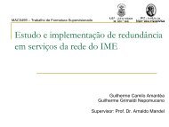 Estudo e implementação de redundância em serviços da rede do IME