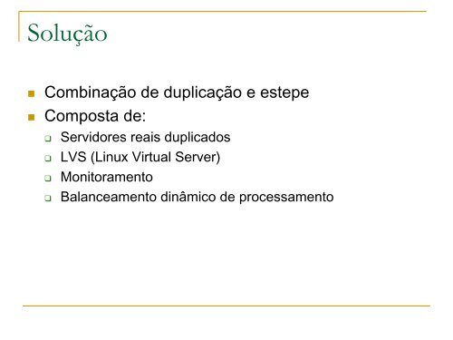 Estudo e implementação de redundância em serviços da rede do IME