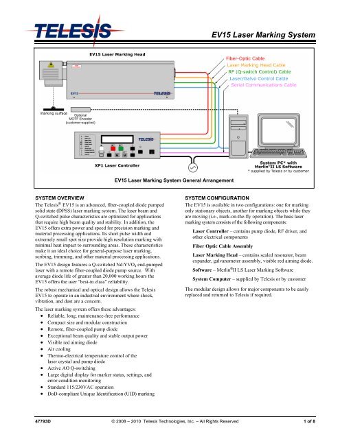 EV15 Laser Marking System - Telesis Technologies, Inc.