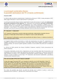 Le principali novitÃ  della riforma: le possibili ... - ARCA Previdenza