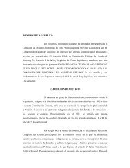 HONORABLE ASAMBLEA - H. Congreso del Estado de Sonora